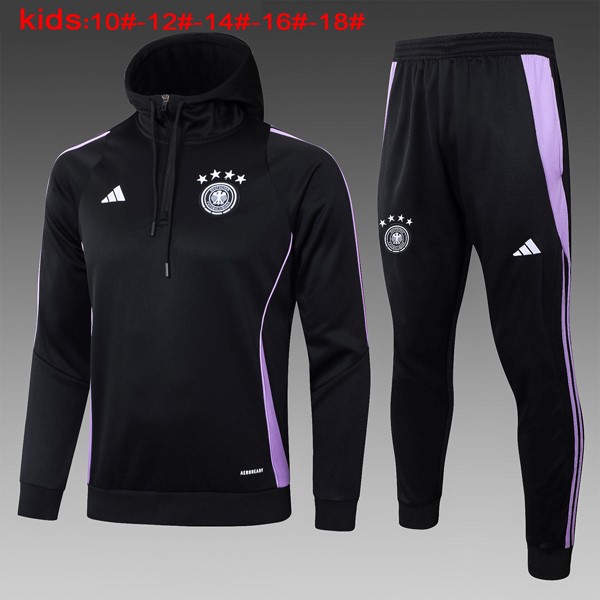 Niños Sudadera Con Capucha Alemania 2024 2025 Negro 3